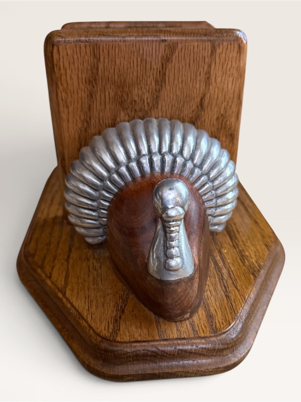 Vintage One Of A Kind Handmade Turkey Napkin Holder - Picture 2 of 6